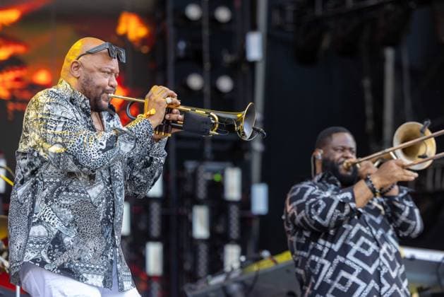 May 24, 2026, Napa, California, U.S: CHRIS PULLIAM and JERMAINE BRYSON of Kool & The Gang during the BottleRock Music Festival in Napa, California Napa U.S  - ZUMAs135 20260524_zap_s135_080 Copyright: xDanielxDeSloverx
