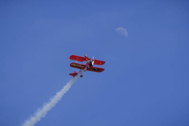 Wing Walker World Record Duxford, UK, 23, May,2026 98-year-old Harry Heasman, became the oldest person to wing walk on an aircraft with the feat officially recognised by Guinness World Records at IWM Duxford  Copyright: xJasonxByex NINTCHDBPICT001083536850