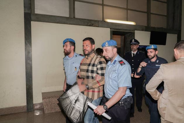 IPA85061656 - MILAN, 05 25 2026 - Marco Ferdico, former Inter ultras leader, in court in Milan for trial in the Vittorio Boiocchi murder case.  Copyright: xEmanuelexRobertoxDexCarlix xx 85061656