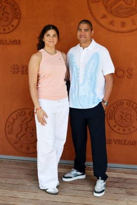 Former hanball player Daniel Narcisse with daughter Aimy Narcisse at the village photocall during the Roland Garros 2026 French Tennis Open in Paris, France, May 25, 2026 Jacovides Moreau Bestimage Celebs attends Day Two of the 2026 French Open on May 25, 2026 in Paris, France Paris France  Copyright: xJACOVIDES-MOREAUx xBESTIMAGExJACOVIDES-MOREAUx xBESTIMAGEx