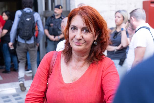 IPA85065740 - Fiom CGIL national secretary Barbara Tibaldi during the presidium in Rome organized by Electrolux workers  Copyright: xMatteoxNardonex xx 85065740