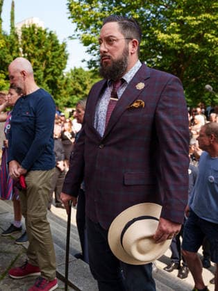 May 25, 2026, Brno, South Moravia, Czech Republic: A jewish man during a commemorative ceremony honoring the victims of Nazism in Brno, Czech Republic, on May 25, 2026. The 76th Congress of Sudeten Germans took place in Brno, Czech Republic, from May 22 to 25, 2026, marking the first time the event was held in the country. Brno Czech Republic  - ZUMAc315 20260525_zsp_c315_040 Copyright: xMichaelxCabalx
