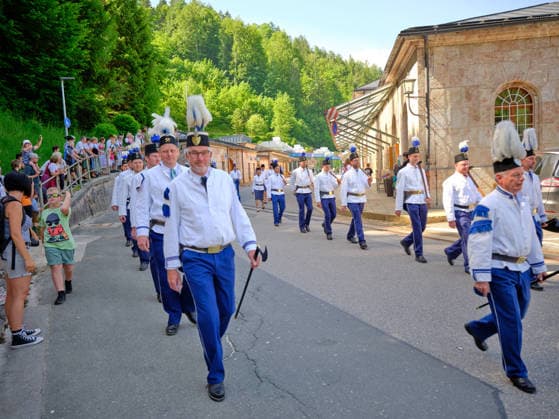 Berchtesgaden, Deutschland 25.05.2026: Im Bild: Umzug der Bergknappen Salzbergwerk Bayern *** Berchtesgaden, Germany 25 05 2026 In the picture Procession of the miners Salzbergwerk Bayern Copyright: xFotostandx xWassmuthx