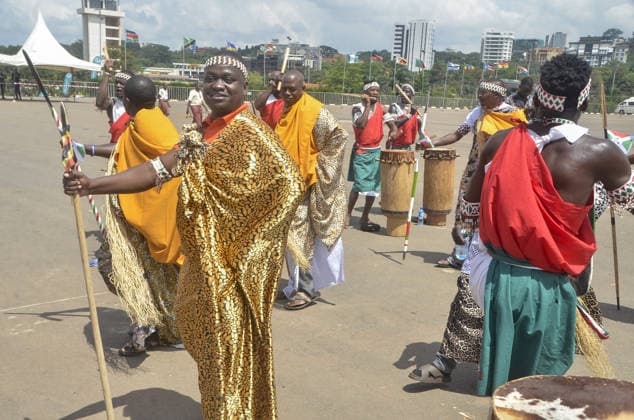 Uganda celebrate the 63rd anniversary of Africa Day KAMPALA, UGANDA - MAY 25: People celebrate the 63rd anniversary of Africa Day with cultural performances, exhibitions, and fashion shows representing different countries across the African continent were organized in Kampala, Uganda, on May 25, 2026. Africa Day is celebrated every year on May 25 to commemorate the founding of the Organization of African Unity (OAU), the predecessor of the African Union (AU), and to honor the continent’s achievements. Nicholas Kajoba Anadolu Kampala Uganda. Editorial use only. Please get in touch for any other usage.  Copyright: x2026xAnadoluxNicholasxKajobax