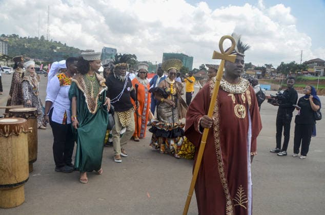 Uganda celebrate the 63rd anniversary of Africa Day KAMPALA, UGANDA - MAY 25: People celebrate the 63rd anniversary of Africa Day with cultural performances, exhibitions, and fashion shows representing different countries across the African continent were organized in Kampala, Uganda, on May 25, 2026. Africa Day is celebrated every year on May 25 to commemorate the founding of the Organization of African Unity (OAU), the predecessor of the African Union (AU), and to honor the continent’s achievements. Nicholas Kajoba Anadolu Kampala Uganda. Editorial use only. Please get in touch for any other usage.  Copyright: x2026xAnadoluxNicholasxKajobax
