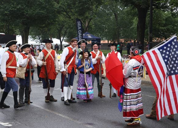 May 25, 2026, Washington, District Of Columbia, USA: Participants pose for a photograph before the start of the National Memorial Day Parade on Constitution Avenue in Washington, DC, USA, on May 25, 2026. The parade has been held annually since 2005, marking its 21st anniversary. Washington USA  - ZUMAs337 20260525_znp_s337_018 Copyright: xGentxShkullakux