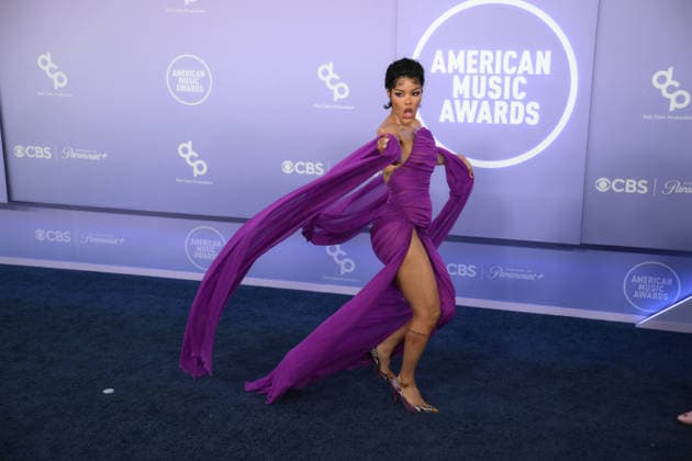 May 25, 2026, Las Vegas, Nevada, USA: TEYANA TAYLOR arrives at the Red Carpet during The Annual 52nd American Music Awards at the MGM Grand Arena in Las Vegas. Las Vegas USA - ZUMAo117 20260525_zsp_o117_007 Copyright: xMikaelxOnax