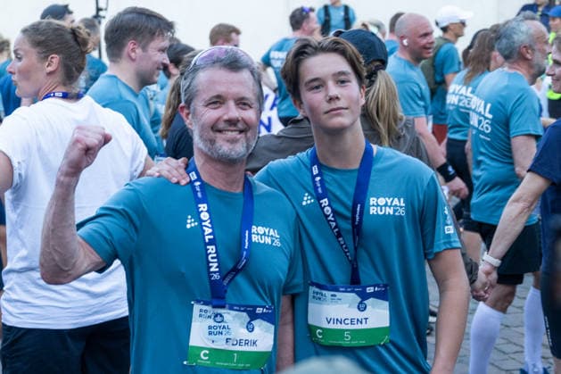 Royal Run In Copenhagen King Frederik X of Denmark and Prince Vincent of Denmark pose for a picture during the Royal Run in Copenhagen, Denmark, on May 25, 2026. This is the eighth time the Royal Run is held across the country. Royal Run 2026 has the highest number of registered participants ever, with 112,450 registered in the five host cities. Copenhagen Denmark  Copyright: xKristianxTuxenxLadegaardxBergx originalFilename: 1077901162st.jpg