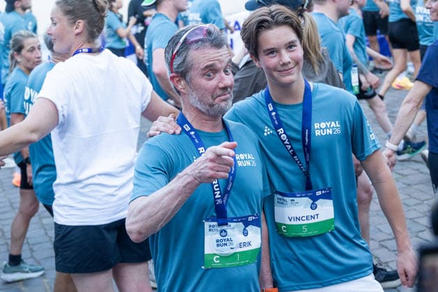 Royal Run In Copenhagen King Frederik X of Denmark and Prince Vincent of Denmark pose for a picture during the Royal Run in Copenhagen, Denmark, on May 25, 2026. This is the eighth time the Royal Run is held across the country. Royal Run 2026 has the highest number of registered participants ever, with 112,450 registered in the five host cities. Copenhagen Denmark  Copyright: xKristianxTuxenxLadegaardxBergx originalFilename: 1077901341st.jpg