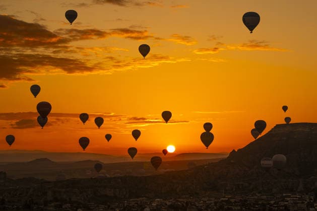 Hot air balloons rise over Cappadocia at sunrise NEVSEHIR, TURKIYE - MAY 26: Hot air balloons take off at sunrise in Love Valley of Cappadocia in Goreme district of Nevsehir, Turkiye on May 26, 2026. Agit Erdi Ulukaya Anadolu Nevsehir Turkey. Editorial use only. Please get in touch for any other usage.  Copyright: x2026xAnadoluxAgitxErdixUlukayax