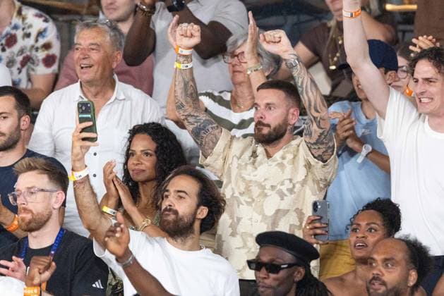 Matt Pokora M Pokora et sa femme Christina Milian, Paul de Saint Sernin dans les tribunes lors des Internationaux de France de Tennis de Roland Garros 2026 Paris, le 25 mai 2026 Moreau Jacovides Bestimage Celebrities in the stands during the French Open Tennis Championships at Roland Garros 2026 Paris, may 25th 2026 Paris France  Copyright: xJACOVIDES-MOREAUx xBESTIMAGExJACOVIDES-MOREAUx xBESTIMAGEx