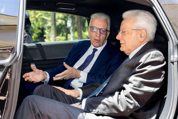 IPA85089113 - Rome - President Sergio Mattarella with Piero Ferrari, Vice President - CEO of Ferrari Spa, during the presentation of the Ferrari Luce , today May 25, 2026 (Photo by Paolo Giandotti - Press and Communication Office of the Presidency of the Republic) This is a private photo posted on social media or television media provided by this Agency. The Agency claims no ownership, including but not limited to copyright or licensing of the attached material. The fees charged by this Agency are for the Agency s services only and do not convey, nor are they intended to convey to you, any copyright or license ownership of the material. By posting this material you expressly agree to indemnify and hold harmless the Agency and its directo  Copyright: xQuirinalex xFotogrammax xQuirinalex xFotogrammax 85089113