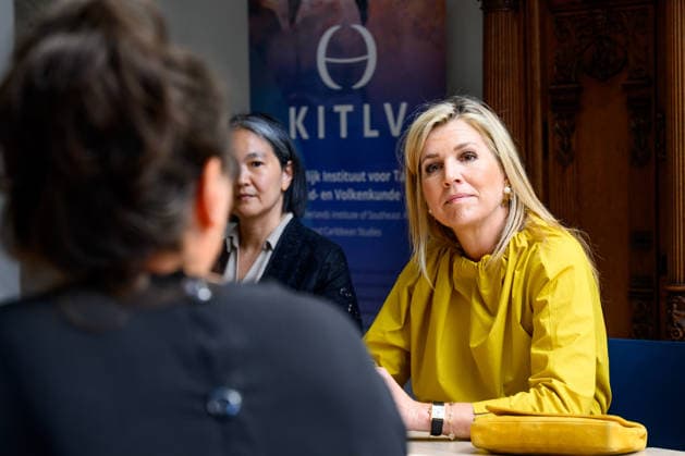 Queen visits Royal Institute for Language,, Geography and Ethnology. Leiden, the Netherlands. 26 May 2026 Queen Maxima during a visit to the Royal Institute for Language, - Land and Ethnology (KITLV) in Leiden. This year KITLV celebrates its 175th anniversary. Leiden The Netherlands  Copyright: xDPPA POOL EMx