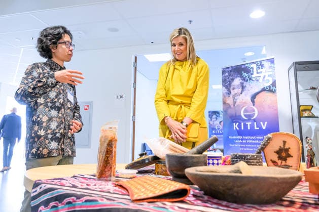 Queen visits Royal Institute for Language,, Geography and Ethnology. Leiden, the Netherlands. 26 May 2026 Queen Maxima during a visit to the Royal Institute for Language, - Land and Ethnology (KITLV) in Leiden. This year KITLV celebrates its 175th anniversary. Leiden The Netherlands  Copyright: xDPPA POOL EMx