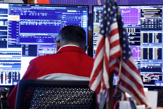 Traders work on the floor of the New York Stock Exchange at the NYSE on Wall Street on Tuesday, May 26, 2026 in New York City. Stocks were mostly higher after the opening bell possibly on a potential U.S.-Iran deal being reached to end the war.  NYP20260526106 JOHNxANGELILLO