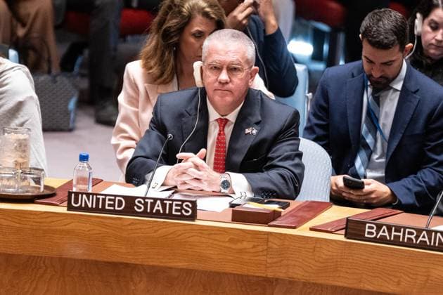 May 26, 2026, New York, New York, USA: Michael George DeSombre, Assistant Secretary of State for East Asian and Pacific Affairs attends Security Council meeting on Upholding the purposes and principles of the UN Charter and strengthening the UN-centered international system at UN Headquarters in New York, NY on May 26, 2026. China organized this meeting as it is a President of Security Council for the month of May. New York USA - ZUMAr339 20260526_znp_r339_020 Copyright: xLevxRadinx