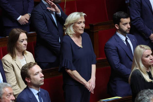 Questions to the Government Session - Paris The President of the parliamentary group Rassemblement National Marine Le Pen seen here during a session of Questions to the Government at the French National Assembly in Paris, France on May 26th, 2026. Photo by Henri Szwarc ABACAPRESS.COM Paris France  Copyright: xSzwarcxHenri ABACAx