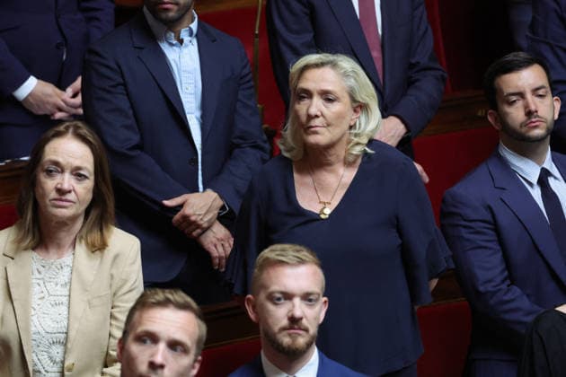 Questions to the Government Session - Paris The President of the parliamentary group Rassemblement National Marine Le Pen seen here during a session of Questions to the Government at the French National Assembly in Paris, France on May 26th, 2026. Photo by Henri Szwarc ABACAPRESS.COM Paris France  Copyright: xSzwarcxHenri ABACAx