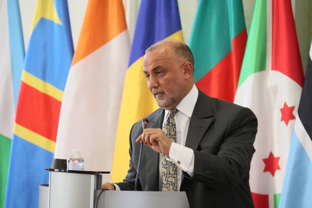 RECORD DATE NOT STATED Ambassador Extraordinary and Plenipotentiary of the Arab Republic of Egypt to Ukraine Barakat Ali Elleithy delivers a speech during the forum Ukraine–Africa: Past, Present and Future of Relations, organized to mark Africa Day 2026 in Ukraine at the Hennadii Udovenko Diplomatic Academy of Ukraine under the Ministry of Foreign Affairs, Kyiv, Ukraine, on May 26, 2026 (Photo by Pavlo Bahmut Ukrinform) Forum Ukraine–Africa Past, Present and Future of Relations held in Kyiv  Copyright: xPavloxBahmutx