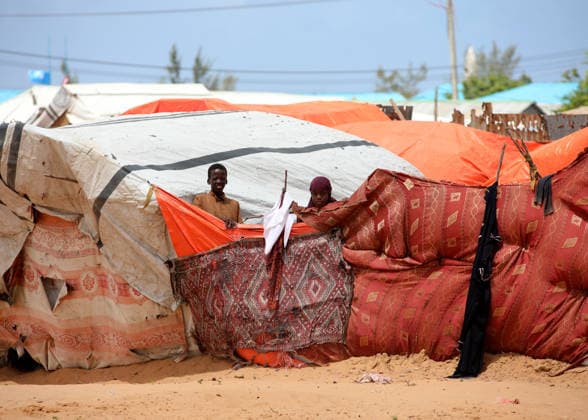 Camps turn into permanent settlements amid ongoing crisis in Somalia MOGADISHU, SOMALIA - MAY 26: A view of tents as millions of people living in camps that have gradually turned into permanent settlements, where they continue to face difficult living conditions amid insecurity, conflict and drought in the capital Mogadishu, Somalia, on May 26, 2026. Metin Yuksel Kaya Anadolu Mogadishu Somalia. Editorial use only. Please get in touch for any other usage.  Copyright: x2026xAnadoluxMetinxYukselxKayax