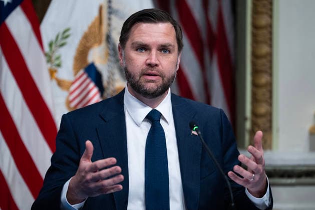 Anti-Fraud with State AGs UNITED STATES - MAY 26: Vice President JD Vance speaks during a roundtable with state attorneys general on anti-fraud initiatives in the Eisenhower Executive Office Building on Tuesday, May 26, 2026. (Tom Williams CQ Roll Call) Washington DC United States EDITORIAL USE ONLY Copyright: x2026xCQ-RollxCall,xInc.x TomxWilliamsx rollcallpix171208