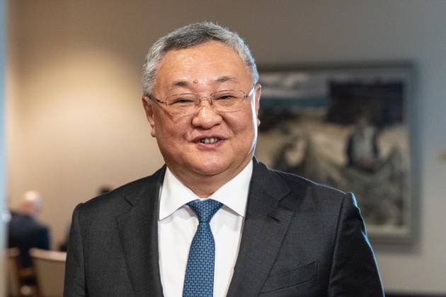 May 26, 2026, New York, New York, USA: Ambassador Fu Cong of China seen on sidelines of Security Council meeting on Upholding the purposes and principles of the UN Charter and strengthening the UN-centered international system at UN Headquarters in New York, NY on May 26, 2026. China organized this meeting as it is a President of Security Council for the month of May. New York USA  - ZUMAr339 20260526_znp_r339_038 Copyright: xLevxRadinx