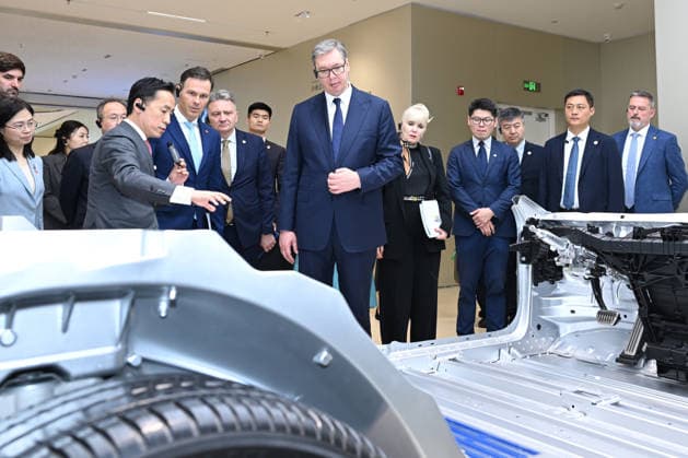BEIJING, CHINA - MAY 26: Serbian President Aleksandar Vucic visits Xiaomi s auto factory on May 26, 2026 in Beijing, China. Vucic is on a state visit to China from May 24 to 28.  Copyright: xChinaxNewsxServicex 111644369174