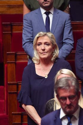 Pay tribute to French PM Beatrice Bellamy at the National Assembly in Paris Marine Lepen, president of the RN parliamentary group during the tribute to French MP Beatrice Bellamy at the National Assembly in Paris on May 26, 2026. Photo by Karim Ait Adjedjou ABACAPRESS.COM Paris Ile-de-France France  Copyright: xAitxAdjedjouxKarim ABACAx