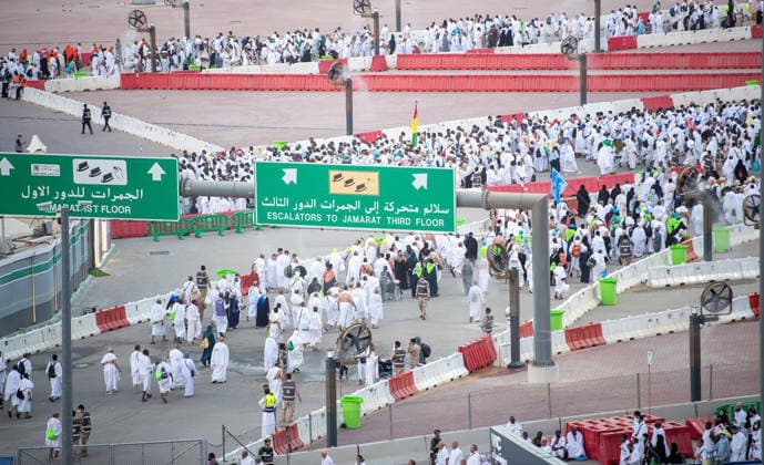 Muslim pilgrims perform stoning ritual during Hajj in Mina Muslim pilgrims walk on the first day of the symbolic stoning ritual during the annual Hajj pilgrimage in Mina, Saudi Arabia, on May 27, 2026. The ritual, known as the stoning of the devil, is one of the main rites of Hajj and is performed during Eid al-Adha. Photo by SPA Saudi Pess Agency APA Images Mecca Mecca Saudi Arabia 270526_Saudi_Arabia_SPA_1_00(4) Copyright: xSPAxSaudixPessxAgencyxSaudixPressxAgencyx xapaimagesx