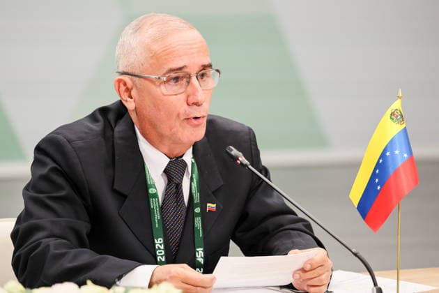 RUSSIA, MOSCOW REGION - MAY 27, 2026: Venezuelan National Defence Council Secretary General Jose Adelino Ornelas Ferreira during a meeting with Russian Security Council Secretary Sergei Shoigu on the sidelines of the 1st International Security Forum Russia  - ZUMAt113 20260527_zaa_t113_354 Copyright: xSergeixSavostyanovx