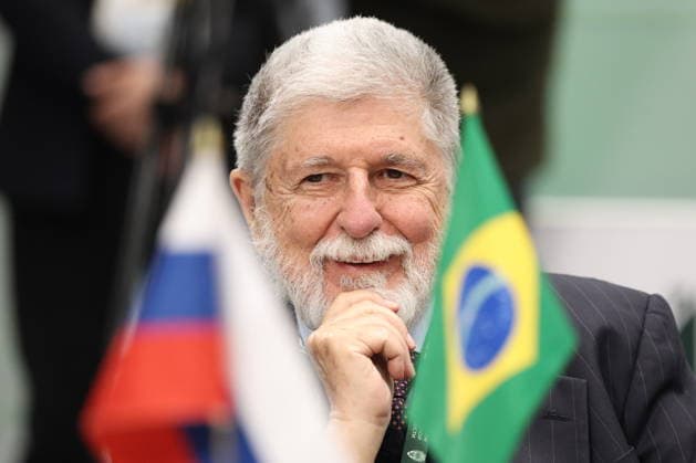 RUSSIA, MOSCOW REGION - MAY 27, 2026: Chief Special Advisor to the President of Brazil for Foreign Policy Celso Amorim during a meeting with Russian Security Council Secretary Sergei Shoigu on the sidelines of the 1st International Security Forum. Valery Sharifulin TASS  93096698