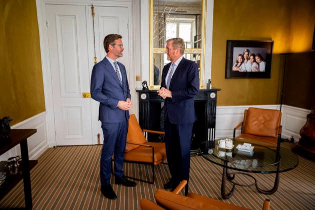 27-05-2026 HtB King Willem-Alexander during a meetng with Mr. Sjoerd W. Sjoerdsma, Minister of Foreign Trade and Development Cooperation at palace Huis ten Bosch in The Hague. Â  Copyright: xPPEx