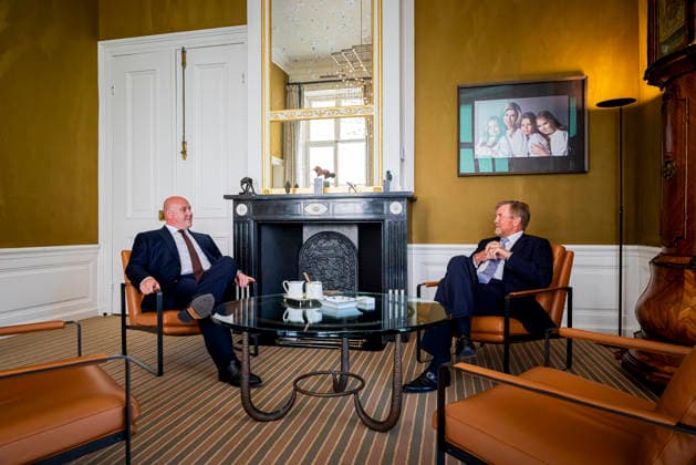 27-05-2026 HtB King Willem-Alexander during a meetng with Mr. Thierry A.A. Aartsen BA, Minister of Employment and Participation at palace Huis ten Bosch in The Hague. Â  Copyright: xPPEx