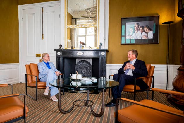 27-05-2026 HtB King Willem-Alexander during a meetng with Ms. Elanor Boekholt-O™Sullivan, Minister of Housing and Spatial Planning at palace Huis ten Bosch in The Hague. Â  Copyright: xPPEx