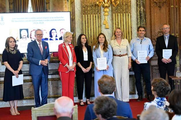 Princess Astrid presents the 2026 F.M.R.E. scientific awards BRUSSELS, BELGIUM - MAY 27 : Princess Astrid, Honorary President of the Queen Elisabeth Medical Foundation (F.M.R.E.), attends an academic session of the foundation at the Royal Palace and officially presents the F.M.R.E. 2026 scientific awards to the winners, on May 27, 2026 in Brussels, Belgium, 27 05 2026 Brussels Belgium  Copyright: xDidierxLebrunx