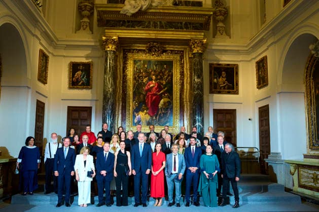 27-05-2026 Madrid Queen Letizia and King Felipe during the Merit fine arts 2024 gold medals ceremony at the Cathedral Primada de Santa Maria in Toledo, Castilla-La Mancha. the President of Castilla-La Mancha, Emiliano Garcia-Page, and the Mayor of Toledo, Carlos Velazquez Romo, comedian Eva Hache, Angelez Munoz, Eduard Fernandez, Aitana Sanchez- Gijon, Jose Merce and Elvira Lindo No Spain Â  Copyright: xPPEx