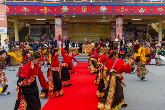 May 27, 2026, Dharamshala, Himachal Pradesh, India: Artist from TIPA perform dance during Swearing-in Ceremony of the re-elected Sikyong of the Central Tibetan Administration (CTA) Penpa Tsering at Tsugla Khang Temple, Mcleodganj, Dharamshala on Wednesday. Tibetan Spiritual leader the Dalai Lama also present on this occasion...NOTE; EDITORIAL USE ONLY. Dharamshala India  - ZUMAb235 20260527_zip_b235_015 Copyright: xShaileshxBhatnagarx