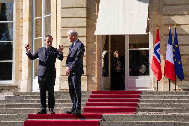 Store moter Frankrikes president Emmanuel Macron i Paris. Paris, Frankrike 20260527. Statsminister Jonas Gahr Store etter motert med Frankrikes statsminister SÃ bastien Lecornu i Paris onsdag ettermiddag. Foto: Ole Berg-Rusten NTB Paris Frankrike Xy_0nFGR_us EDITORIAL USE ONLY Ref:_POLXy_0nFGR_us.jpg *** French President Emmanuel Macron in Paris Paris, France 20260527 Prime Minister Jonas Gahr Store after meeting with French Prime Minister Sébastien Lecornu in Paris on Wednesday afternoon Photo Ole Berg Rusten NTB Paris France Xy 0nFGR us EDITORIAL USE ONLY Ref POLXy 0nFGR us jpg  Copyright: xOlexBerg-Rustenx xNTBx