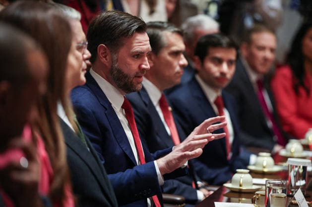 DC: President Trump Holds Cabinet Meeting Vice President JD Vance, Todd Blanche, Acting Attorney General, and Keith Sonderling, Acting Secretary of Labor , participate in a Cabinet meeting with U.S. President Donald Trump in the Cabinet Room of the White House on May 27, 2026 in Washington, D.C. Trump is holding the meeting with members of his Cabinet as a the U.S. and Iran creep closer to a deal. (Photo by Samuel Corum Pool ABACAPRESS.COM) Washington DC United States  Copyright: xPool ABACAx