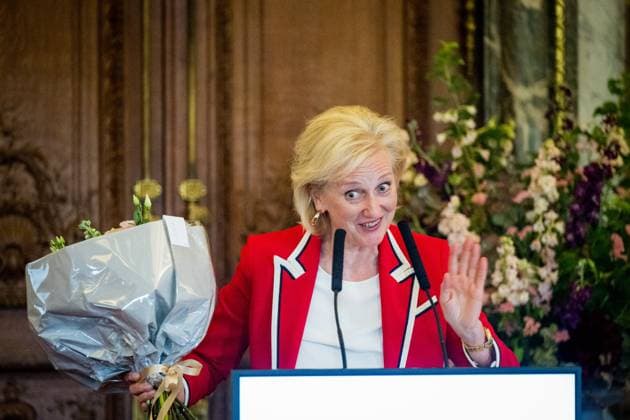 Princess Astrid of Belgium pictured during the presentation of the scientific prizes for the year 2026 of the Queen Elisabeth Medical Foundation (FMRE - GSKE), in Brussels, on Wednesday 27 May 2026. Academic session of the Queen Elisabeth Medical Foundation and presentation of the Foundation s scientific prizes for the year 2026. The scientific prizes aim to support Belgian researchers in the field of neuroscience. Several projects have been selected by the Foundation s Board of Directors on the proposal of its Scientific Committee.  JASPERxJACOBS 175195174