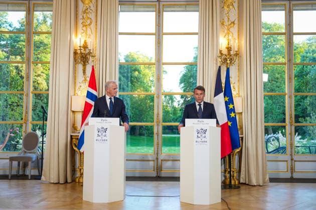 Store moter Frankrikes president Emmanuel Macron i Paris. Paris, Frankrike 20260527. Statsminister Jonas Gahr Store moter Frankrikes president Emmanuel Macron i Paris. Foto: Ole Berg-Rusten NTB Paris Frankrike MCdw4PtZTSs EDITORIAL USE ONLY Ref:_POLMCdw4PtZTSs.jpg *** French President Emmanuel Macron in Paris Paris, France 20260527 Prime Minister Jonas Gahr Store fashions French President Emmanuel Macron in Paris Photo Ole Berg Rusten NTB Paris France MCdw4PtZTSs EDITORIAL USE ONLY Ref POLMCdw4PtZTSs jpg  Copyright: xOlexBerg-Rustenx xNTBx