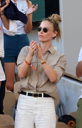 Israeli super model Bar Refaeli attends Novak Djokovic VS Valentin Royer Celebrities attend Roland Garros French open day 3 Israeli super model Bar Refaeli attends Novak Djokovic VS Valentin Royer Paris ,May 27 TH 2026  Copyright: xDavidxKerx