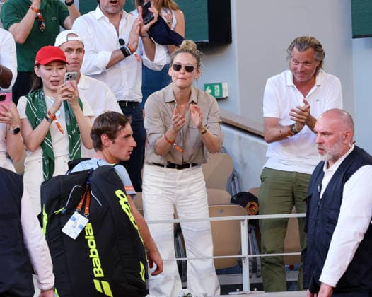 Israeli super model Bar Refaeli attends Novak Djokovic VS Valentin Royer Celebrities attend Roland Garros French open day 3 Israeli super model Bar Refaeli attends Novak Djokovic VS Valentin Royer Paris ,May 27 TH 2026  Copyright: xDavidxKerx