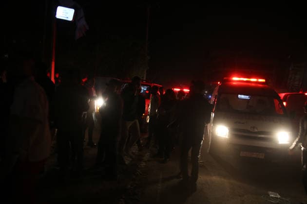 Israeli airstrike in Gaza kills 7 Palestinians GAZA CITY, GAZA, PALESTINE - MAY 27: Palestinian search and rescue teams, firefighters and medical crews are dispatched to the area following the Israeli attack on Omar Mukhtar Street which killed 7 Palestinians and injured 18 in Gaza City, Gaza, Palestine on May 27, 2026. Anas Zeyad Fteha Anadolu Gaza City Gaza. Editorial use only. Please get in touch for any other usage.  Copyright: x2026xAnadoluxAnasxZeyadxFtehax