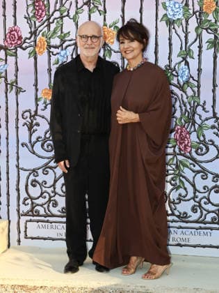 IPA85120317 - Rome, American Academy, McKim Medal Gala 2026. Pictured: Ludovico Einaudi, Patrizia D Aurelio  Copyright: xMarcoxProvvisionatox xMarcoxProvvisionatox 85120317