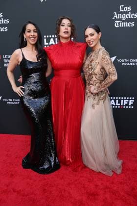 HOLLYWOOD, CALIFORNIA - MAY 27: Marta Mo ndez Cross, Virginia Novello and Valeria Maldonado at the 25th Edition of The Los Angeles Latino International Film Festival - Opening Night at TCL Chinese Theatre on May 27, 2026 in Hollywood, California. Credit: USA - ZUMAa123 20260527_zaa_a123_180 Copyright: xAdMediax