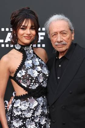 LALIFF 25th Edition Opening Night Celebration HOLLYWOOD, CALIFORNIA - MAY 27: Paulina Chavez and Edward James Olmos at the 25th Edition of The Los Angeles Latino International Film Festival - Opening Night at TCL Chinese Theatre on May 27, 2026 in Hollywood, California. Credit: AdMedia EDITORIAL USE ONLY  Copyright: xx AdMediax admphotostwo992611