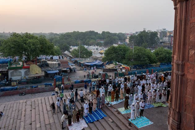 Eid al-Adha in India NEW DELHI, INDIA - MAY 28: Indian Muslims offer Eid al-Adha prayers at Jama Masjid in New Delhi, India, on May 28, 2026. Amarjeet Kumar Singh Anadolu New Delhi India. Editorial use only. Please get in touch for any other usage.  Copyright: x2026xAnadoluxAmarjeetxKumarxSinghx