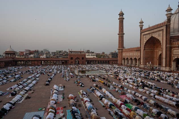 Eid al-Adha in India NEW DELHI, INDIA - MAY 28: Indian Muslims offer Eid al-Adha prayers at Jama Masjid in New Delhi, India, on May 28, 2026. Amarjeet Kumar Singh Anadolu New Delhi India. Editorial use only. Please get in touch for any other usage.  Copyright: x2026xAnadoluxAmarjeetxKumarxSinghx