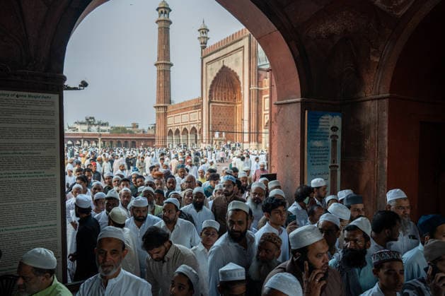 Eid al-Adha in India NEW DELHI, INDIA - MAY 28: Indian Muslims leave after offering Eid al-Adha prayers at Jama Masjid in New Delhi, India, on May 28, 2026. Amarjeet Kumar Singh Anadolu New Delhi India. Editorial use only. Please get in touch for any other usage.  Copyright: x2026xAnadoluxAmarjeetxKumarxSinghx